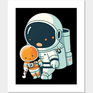 Astronaut with baby Posters and Art